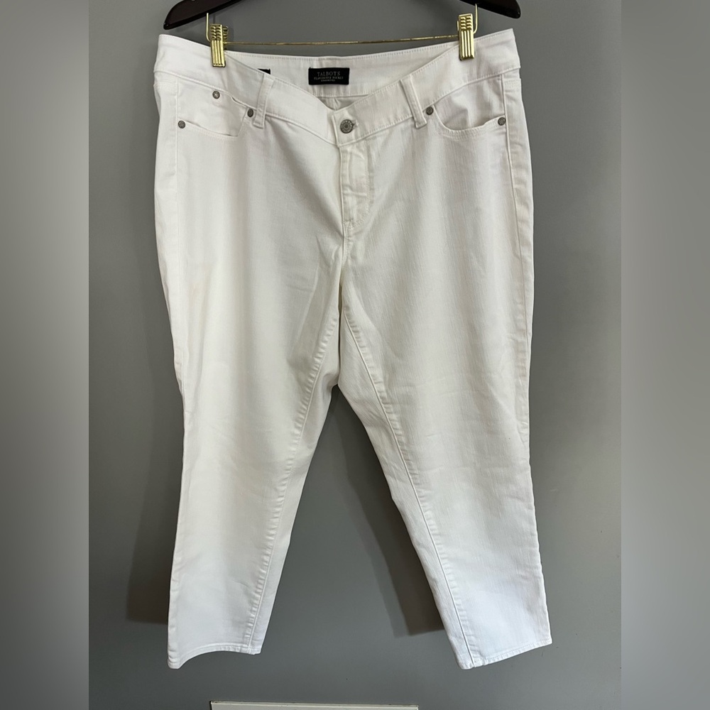 Talbots Women's Boyfriend Jeans 14P White - Picture 3 of 8
